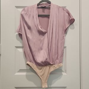 Pink and Tan Bodysuit
